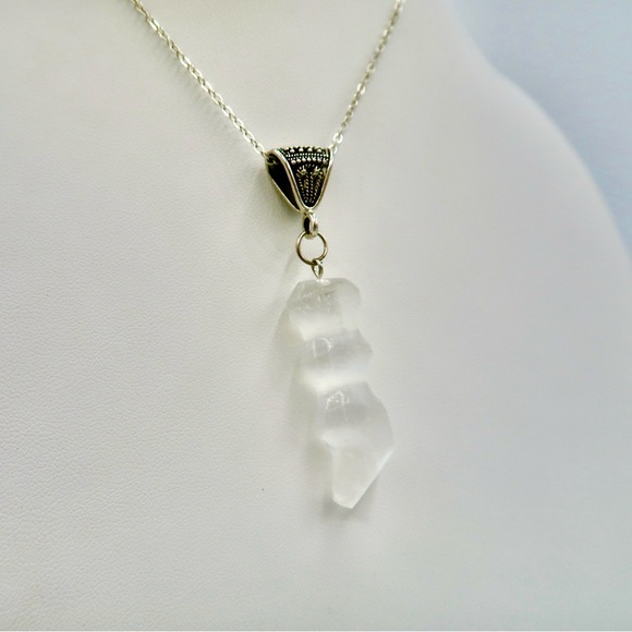 Vintage HAND CARVED SELENTINE LIGHTENING BOLT (S925) - Picture 3 of 4